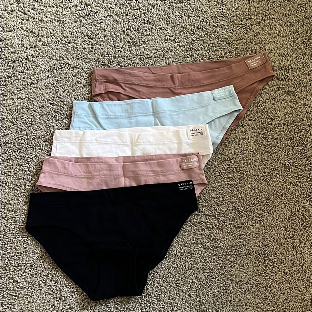 Danskin Intimates Black and Pink Panties Cotton Blend